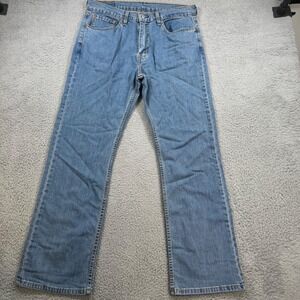 Levis‎ 527 Slim Bootcut Mens Jeans 34x31 Medium Wash Stretch Denim Blue